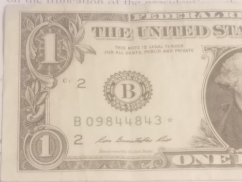 2009 B Series (NEW YORK) $1 RARE STAR NOTE!!! B09844843* - Picture 4 of 7