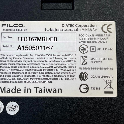 Filco Majestouch Minila Air US67 Key Red Switch Keyboard - Picture 4 of 6