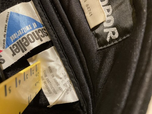 Vintage Cobor Stirrup Ski Pants Sz 8 Black Schoeller Switzerland Skifans Stretch - Picture 9 of 23