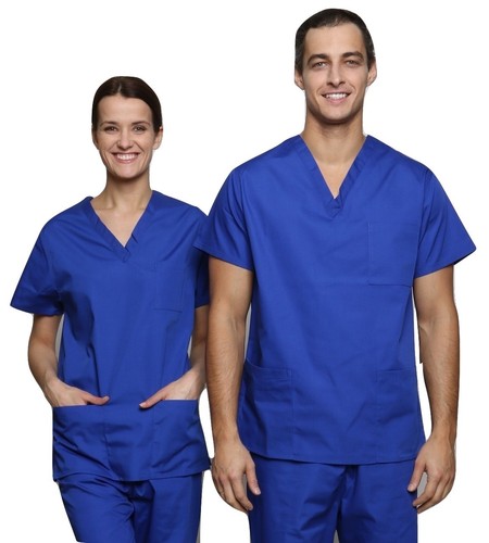 Lister Scrub Tunic Top Unisex Medical Hospital Surgeon Nurses Doctor Vets - Picture 30 of 86