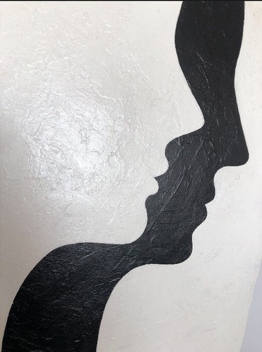 Abstract Black and White Canvas Wall Art Modern Minimalist Fashion Painting - Picture 5 of 8