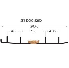 Woodys - ESD3-8250 - Trail Blazer IV Flat-Top Carbide Runners` Wear Bar 16-72441