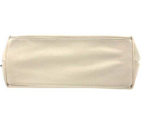 Bolso de Mano LEO Legacy Grande Completamente Forrado en Cuero Vegano Crema - ¡COMO NUEVO! - Imagen 4 de 11