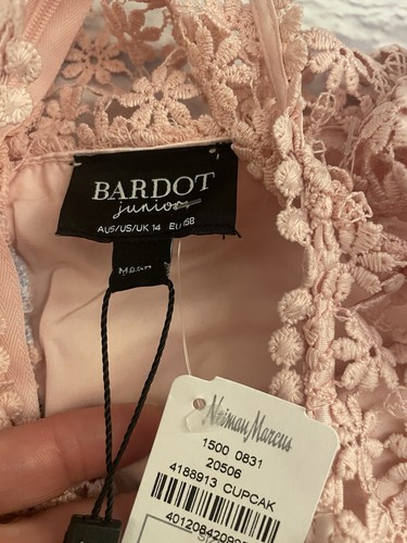 Bardot Junior Lace Dress Girl's Size 14 Pink Black And Blue NWT - Picture 4 of 13