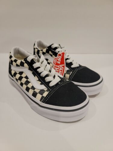 Vans Old Skool Checkerboard Black and White kid's Size 11.5 - Picture 2 of 6