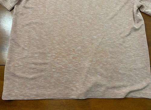 Joseph Abboud T-Shirt Herren XL Kurzarm Beige Rundhals Polynose Mischung - Bild 6 von 6