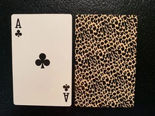 Swap Playing Card    LEOPARD PRINT   Ace of Clubs