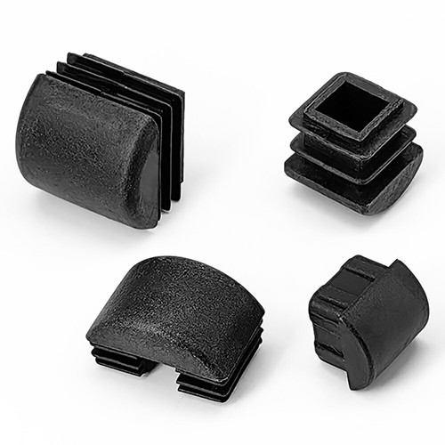 Furniture Tube Inserts Caps Domed End Stoppers for Table Chair Legs Black Square - Picture 11 of 26