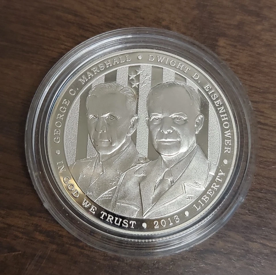 2013 P 5-Star Generals Commemorative Proof Silver Dollar  - Image 2 of 3