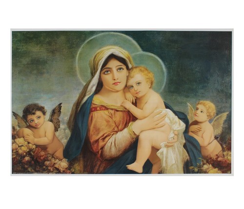 Mother Mary Painting Texture Coated Print Poster Without Frame (24 X 36 Inches) - Picture 1 of 2