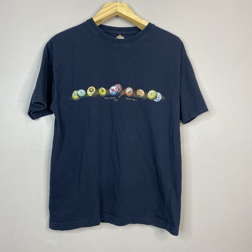 Newport Blue Four Score And Seven Beers Ago Bottle Caps Navy Blue T-Shirt SZ XL