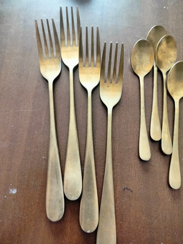 Set Posate in Acciaio “Old Gold” 16 pz. - Brandani Vintage - Foto 2 di 9