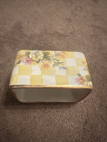 Mackenzie-Childs Honeymoon Yellow Dandy Lion Lemon Curd Covered Butter Dish - Picture 12 of 14