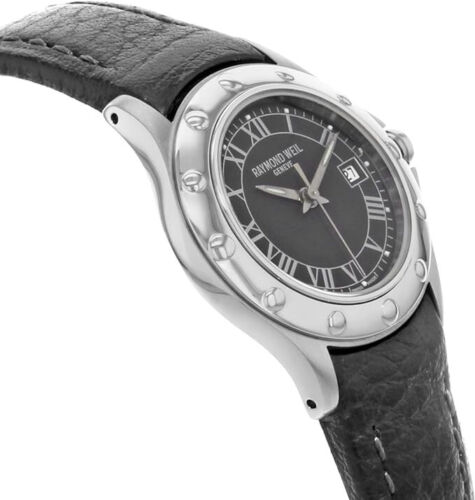 Raymond Weil Women's 5390-STC-00200 Tango Stainless Steel Black Leather Watch - Picture 3 of 4