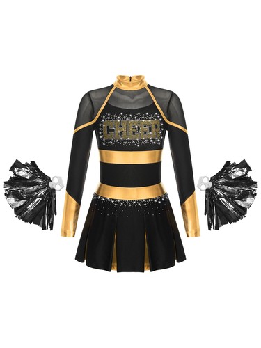 Niño Niña Disfraz Retazos Trajes Manga Larga Vestido Falda Vestidos Malla Brillante - Imagen 15 de 68