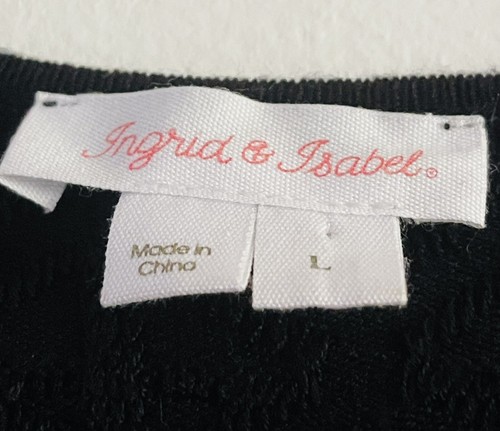 Ingrid & Isabel Women’s Black Short Sleeve Stretch Bodycon Dress Size Large - Picture 4 of 12