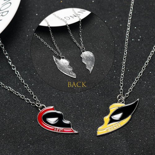 2 pcs Freundschaftskette, Pärchen Kette, Personalisierte Herz Pärchen Halskette, - Bild 5 von 7