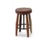 the doris by barrel shack handmade rustic unique genuine leather stool - new