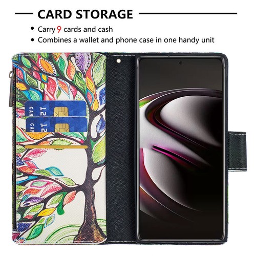 Fr Samsung S24 Ultra S23 S22 A15 A53 Zipper Pocket Wallet Flilp Stand Hard Case - Picture 3 of 37