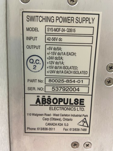 Absopulse Switching Power Supply SYS-MOF-24-Q3515 - Picture 1 of 10