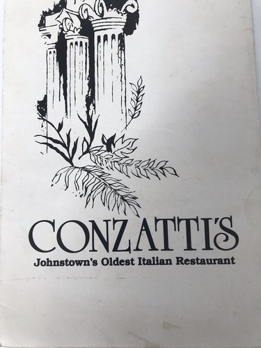 Vintage Conzattis Italian Restaurant Menu Johnstown Pa Food Ephemera 1 Day Ship! - 第 1/5 張圖片