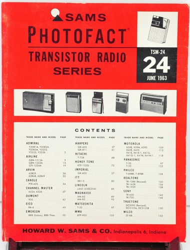 Sams Photofact Transistor Radio Series TSM-5 through TSM-25 (Select Volume #) - Zdjęcie 26 z 29