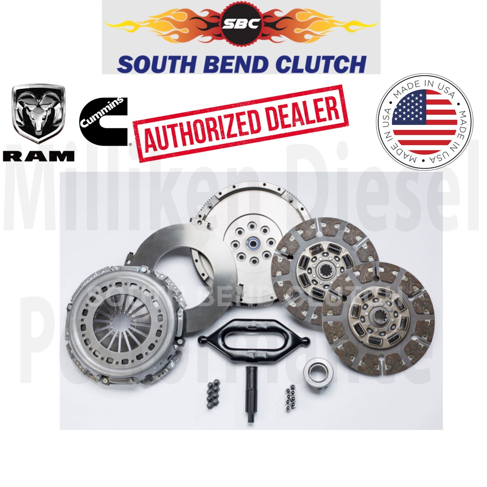 South Bend Dual Disc 550HP Clutch Kit G56 5.9 6.7 Dodge Ram Cummins 2005.5-2017