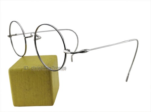 Pure Titanium Eyeglass frame Cable temple Vintage Round 48-21-145 Ultra light WT - Picture 6 of 38