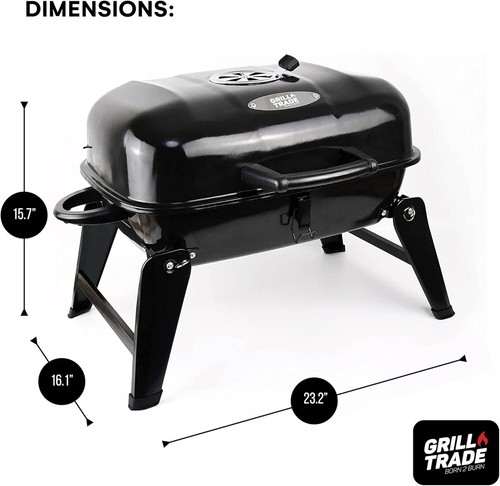 Grill Trade Portable Charcoal - Mini BBQ - Small Table Top silver - Picture 3 of 6