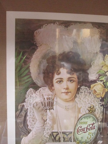 Vintage Coca-Cola Coke coca cola Victorian Poster 1970's print Inv#G7455 - Picture 3 of 5