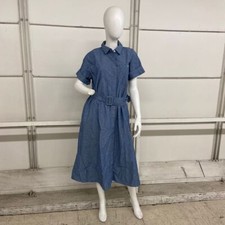 BANANA REPUBLIC Chambray Midi Shift Shirtdress Women's Size S Blue