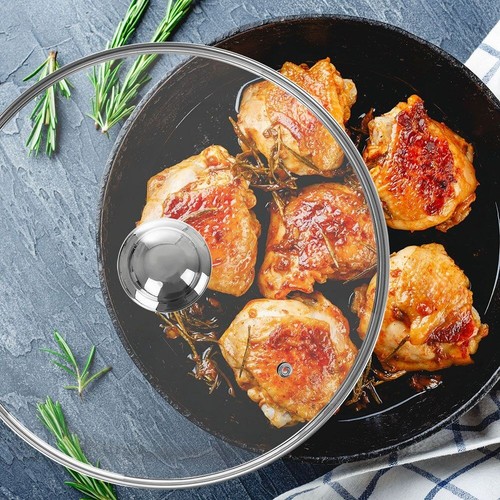 Glasdeckel Pfannen-Deckel Topfdeckel Deckel mit Edelstahlrand 32 cm - Bild 2 von 6