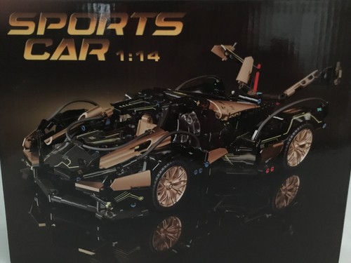 Moyu Sports Car 1:14 Scale 1200+pcs Building Block Toy in Gold/Black New In Box - Picture 1 of 7