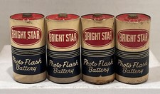 Vintage 1954 Bright Star Photo Flash Battery Lot of 4 No. 11p Size C