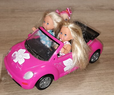 SIMBA Mini Puppen   Steffi Love VW Beetle Cabriolet Cabrio Puppe Auto Spielpupp