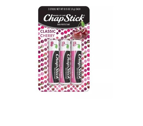 X3 Chapstick Classic Cherry Flavored Skin Protectant Lip Balm Tube 0.15 oz Each - Picture 11 of 23