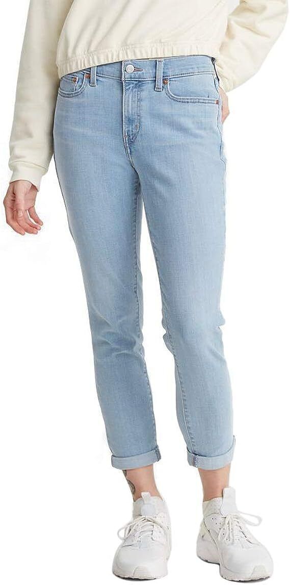 Levi's Ladies' Mid-Rise Tapered Leg Boyfriend Jeans, Light W