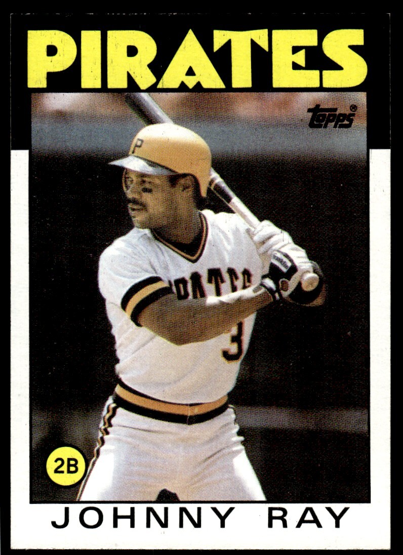 1986 Topps Baseball Card Johnny Ray Pittsburgh Pirates #615