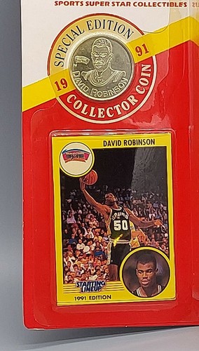1992 Starting Lineup David Robinson San Antonio Spurs Figure, Card, and Poster - Imagen 2 de 9