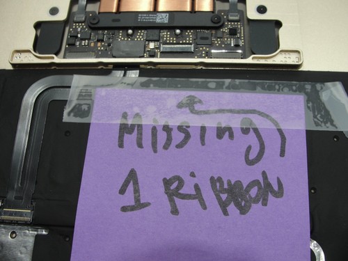 MacBook A1534 Mid 2017 MNYK2LL/A 12" Top Case Palmrest w/Keyboard Gold 661-06795 - Picture 4 of 7