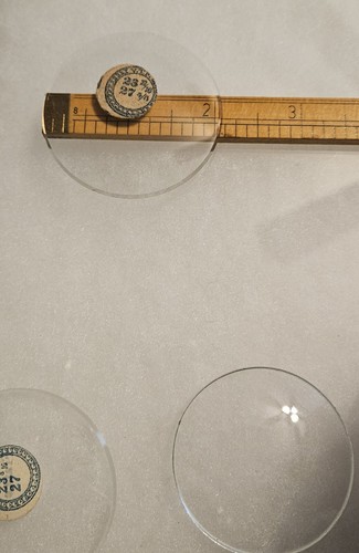 4 Vintage Taschenuhr rund Ersatzkristalle 1 Markenlos 3 NOS beschriftet sehr guter Zustand  - Bild 16 von 19