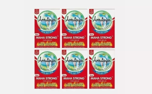 (Pack Of - 6) Amrutanjan Maha Strong Red Pain Balm 8 ml Each