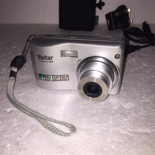 Vivitar Vivicam F328 14.1MP Compact Digital Camera Silver Sd 2gb - Picture 3 of 12