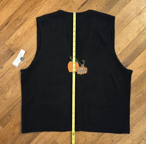 Gilet con maglione zucca vintage Mandal Bay vintage taglia XXL ~ blu navy scuro ~ Nuovo con etichette - Foto 6 di 10