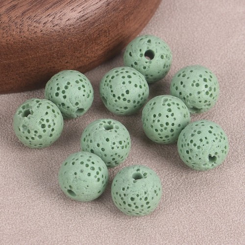Round Colorful Lava Stone 6mm 8mm 10mm 12mm 14mm 16mm Loose Pelelith Beads Lot - Picture 13 of 19