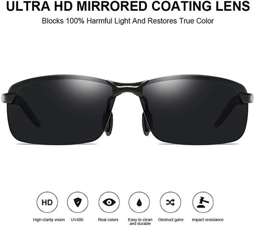 HD Tac Polarized Sunglasses Men Women Driving Sports Aviator Unisex Sun Glasses - Picture 5 of 11