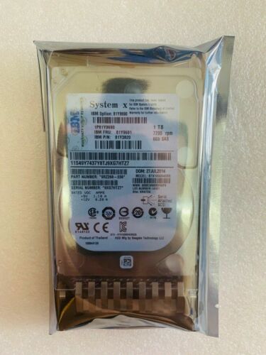 New IBM 81Y9690 81Y9691 81Y3820 IBM 1TB 7.2K 6GBPS 2.5IN SFF NL SAS HARD DRIVE - Afbeelding 1 van 4