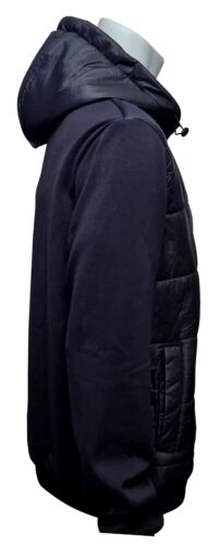 BARBOUR INTERNATIONAL Herren Schwarz Track Quilt Kapuze Strick Ärmel Jacke UK XL - Bild 3 von 4