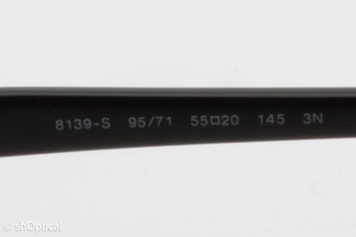 Gafas de sol Persol 8139-S 95/71 rectangulares antirreflectantes degradadas negras 55 mm para hombre - Imagen 6 de 8