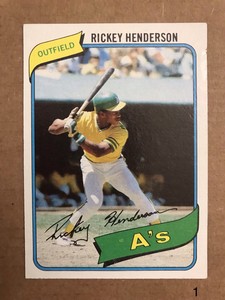 1980-Topps-Rickey-Henderson-RC-482-HOF-Oakland-Athletics